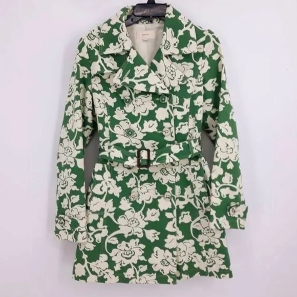 Jackets & Blazers - Floral Peacoat/ Trenchcoat size Medium